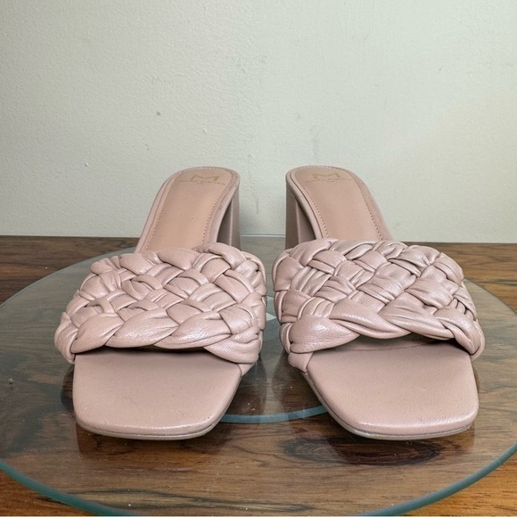 Marc Fisher Nahea Slide Sandal in medium natural leather - Picture 8 of 15